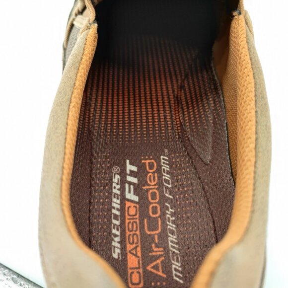 Skechers Relaxed Fit Superior Milford Men\'s Sz 13 Mesh Brown Slip On Shoe 64740
